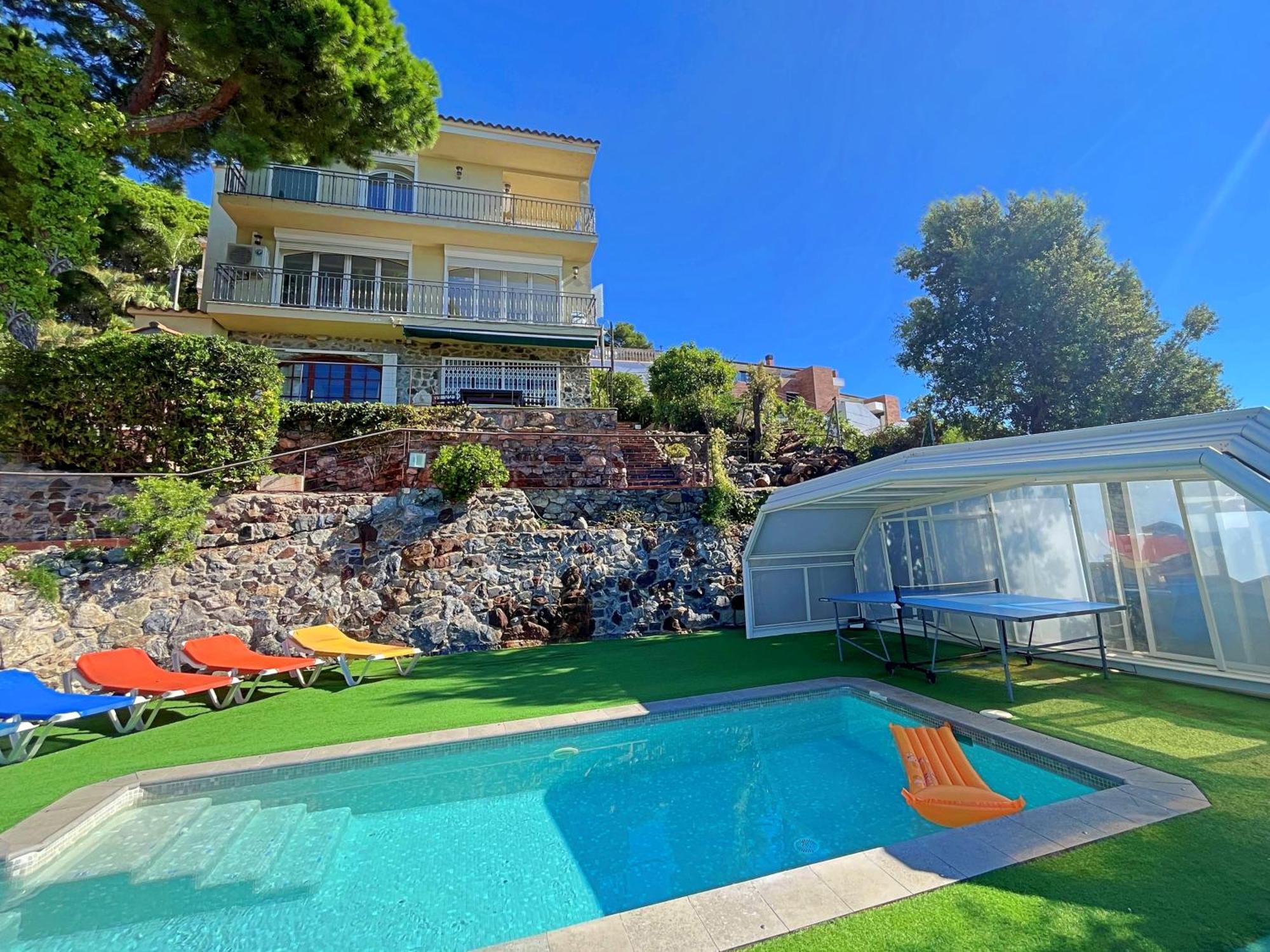 Villa Con Piscina Privada Climatizada 29ºc Santa Susanna Exterior photo